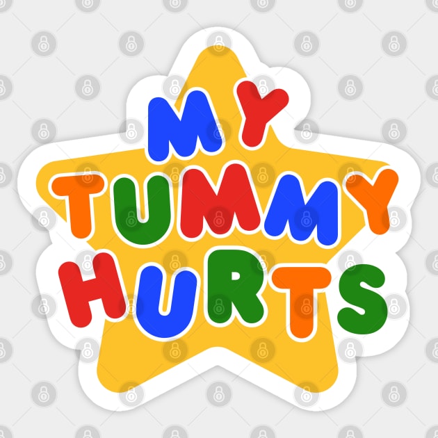 My Tummy Hurts Sticker by hippohost